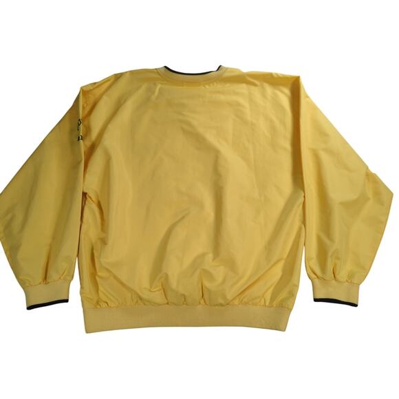Y2K Cutter Buck CNBC Pullover Windbreaker Mens L Yellow ClimaGuard Jacket Logo - Picture 10 of 16